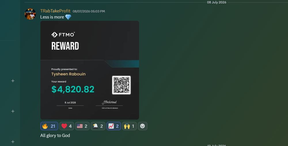 Member result posted in the Discord