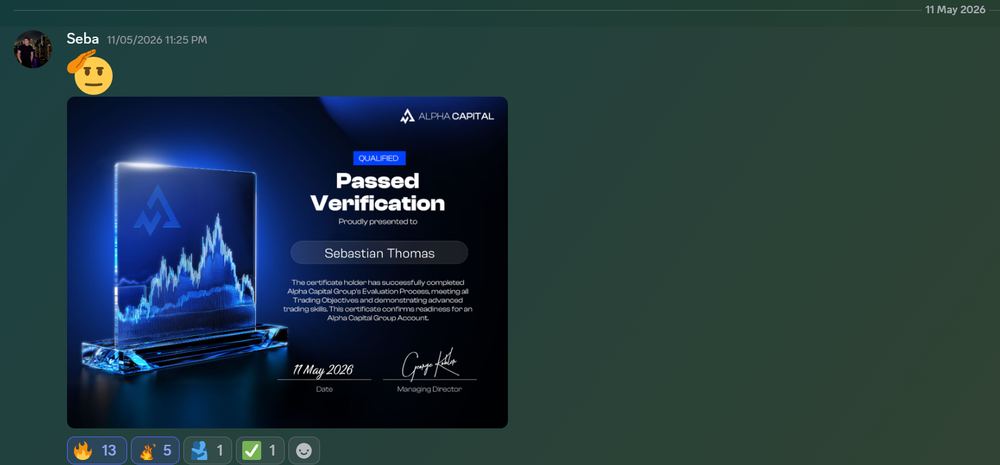 Member result posted in the Discord