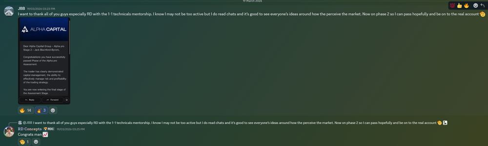 Member result posted in the Discord