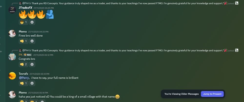 Member result posted in the Discord