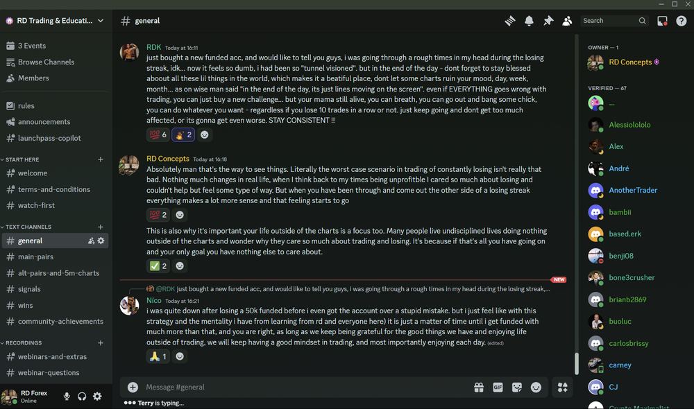 Member result posted in the Discord