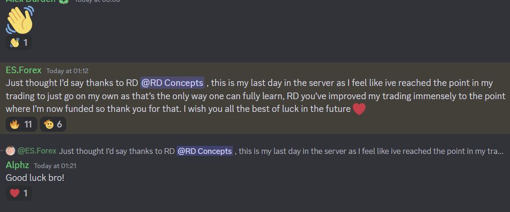 Member result posted in the Discord